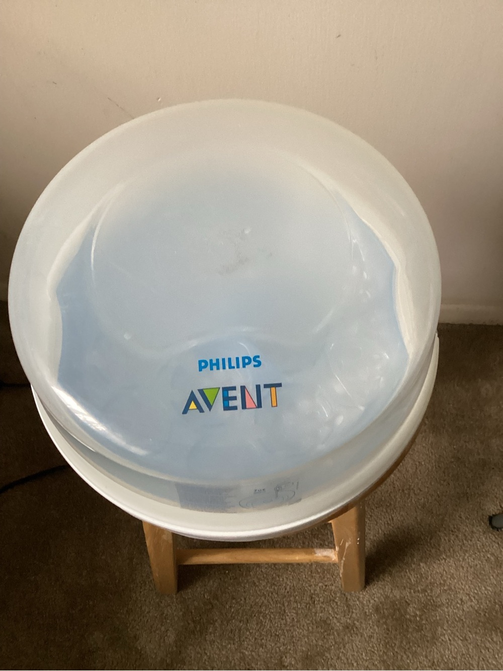 Philips AVENT Light Blue Transparent Sterilizer.